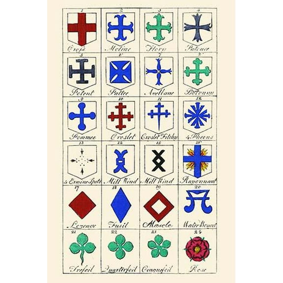 Heraldic Crosses-Fine Art Canvas Print (20" x 30")