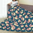 thumbnail image 6 of Pofeuu Popcorn With Glasses Print Ultra-Soft Micro Fleece Blanket,for Bed Or Sofa,All Season Throw Blankets Flannel Blanket-40"x30", 6 of 7
