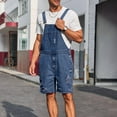thumbnail image 5 of Mens Jeans Distressed Overalls Denim Daily Wear Bib Overalls Stretch Casual Loose Fit Outdoor Denim Pants, 5 of 8