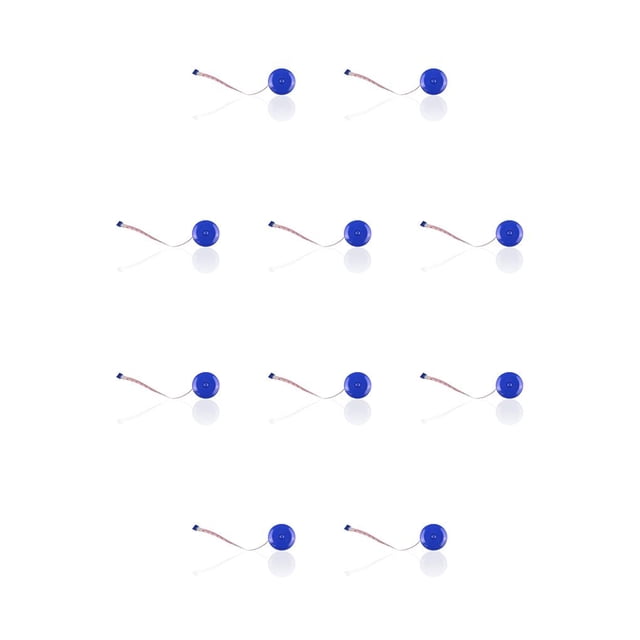 Advancent Cinta métrica costura bordado retráctil costura medición plana marcado cuerpo regla DIY bolsillo pecho longitud ancho Azul Pies 10piezas