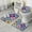 Multicolor Ethnic Geometric-1, variant on Multicolor Ethnic Geometric Patchwork Pattern Bathroom Rugs Sets 3 Piece,Toilet Cover Set,Absorbent Non Slip Bathroom Mats Sets with U-Shaped Contour Rug Toilet Rug Set