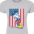thumbnail image 3 of Disney - Mickey Vertical American Flag - Juniors Fitted Graphic T-Shirt, 3 of 5