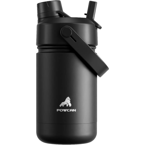 12 oz Kids Leakproof Water Bottle: 2-in-1 Straw Spout Lid, BPA-Free, Easy Carry, Keep Cold 24H, Cupholder Friendly, Stainless Steel Cup for Summer Camp, Playground, Trip, Birthday Gift (Dark Knight)