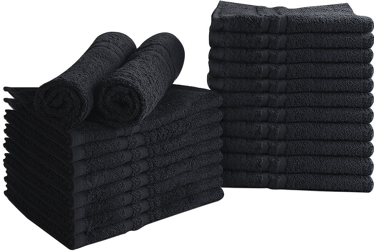 12-Pack,16"x27" GOLD TEXTILES Cotton Salon Towels Soft Absorbent Quick Dry 