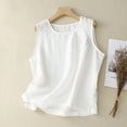 thumbnail image 2 of MEZZALL Womens Vest Casual Sleeveless Loose And Thin Crew Neck Solid Color Summer Daily Soft Comfort Retro Casual Vest Tops, 2 of 7