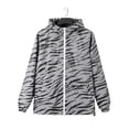 thumbnail image 5 of Stamzod Windbreaker Jackets for Men Long Sleeve Hooded Reflective Jacket Outdoor Night Cycling Running Safety Coats Gray W M, 5 of 9