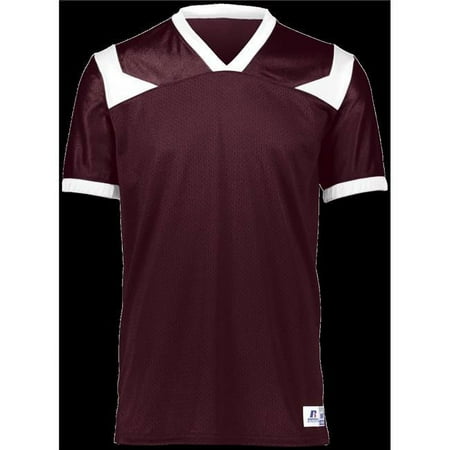 PHENOM6 FLAG FOOTBALL JERSEY, MAROON/WHITE, 2XL