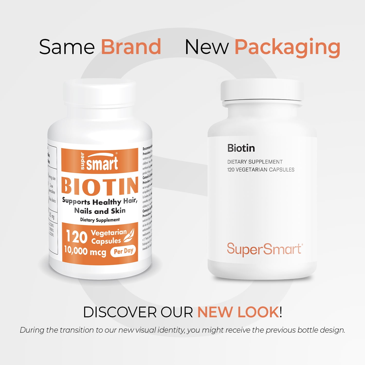 SuperSmart - Biotin 10000 mcg per Day - B Complex Supplement | Non-GMO & Gluten Free - 120 Vegetarian Capsules