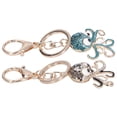 thumbnail image 1 of 2PCS Octopus Rhinestone Keychain Key  Bag Charm Pendant, Exquisite and Beautiful, Inlaid with Rhinestones, Portable and Easy to Install, 1 of 8