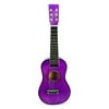 Velocity Toys Acoustic Classic Rock N Roll 6 Stringed Toy Guitar Musical Instrument w/ Guitar Pick, Extra Guitar String (Purple)