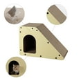 thumbnail image 2 of THE LICKER STORE Kento 23.63" Minimalist Cardboard Angled Cat Cave Scratcher with Catnip, Almond, CSR1008A, 2 of 7