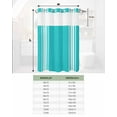 thumbnail image 6 of No Hook Shower Curtain with Snap in Liner, Farmhouse Aqua White Stripe Hotel Shower Curtains for Bathroom, Washable Shower Curtain Liner Set with Mesh Top Window, 66"x72", 6 of 6