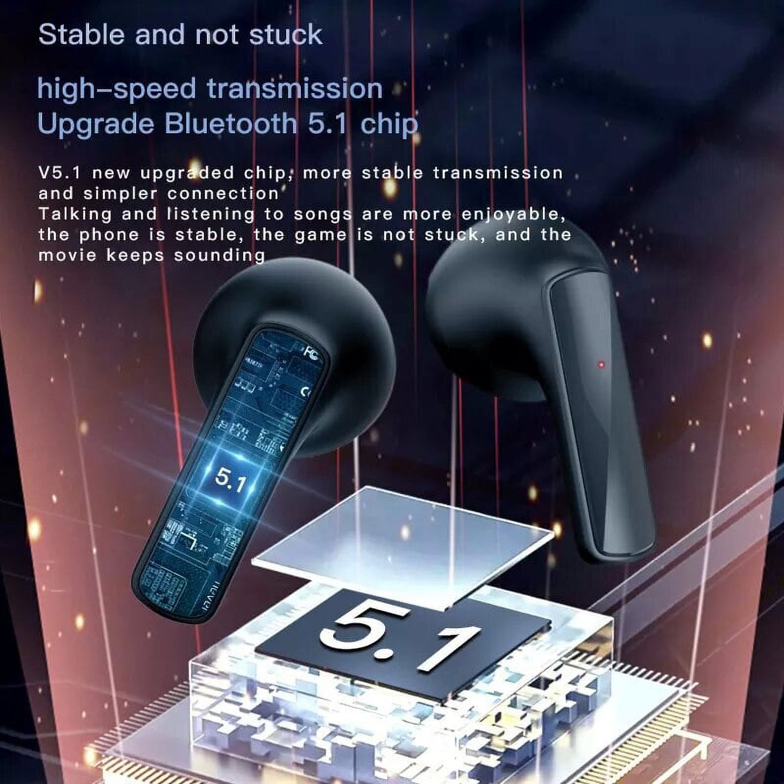 TWS Bluetooth 5.1 True Wireless Earphones with Charging Case Waterproof Volume Control Hands Free Sports Earbuds for IOS/Android