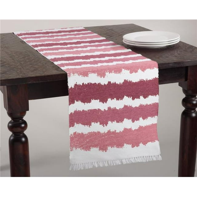 Saro Lifestyle 3028.RO1672B 16 x 72 Po Ombré Nervuré Design Runner&44; Rouge - Oblong