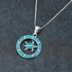 thumbnail image 4 of Collar para mujer, joyería para mujer, joyería para mujer 2022, collar de tortuga circular de moda, plata - Penh azul cielo para mujer, colgante de regalo maravilloso., 4 of 5