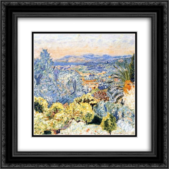 Pierre Bonnard 2x Matted 20x20 Black Ornate Framed Art Print 'The Cote d'Azur'