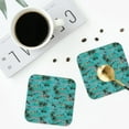 thumbnail image 4 of Kdxio Hawaii Palms Funny Coasters,4 Pcs Leather Coasters,Housewarming Gifts,Protect Furniture from Water Marks Scratch and Damage, 4 of 8