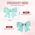thumbnail image 2 of Uxcell Women Bow Shoe Clips, Satin Elegant Detachable Bowknot Shoe Clips Bright Blue, 2 of 7