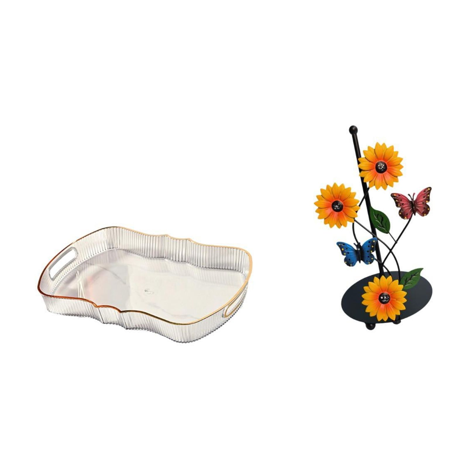 Fiocias Storage Tray Rectangle Serving Tray Kitchen Fruit Dessert Tray Toilet Paper Holder Paper Towel Holder Countertop Kitchen Roll Holders Standi