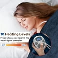 thumbnail image 4 of Costway 84'' x 90'' Flannel Heated Blanket Electric Throw w/ Dual Controllers Blue, 4 of 10