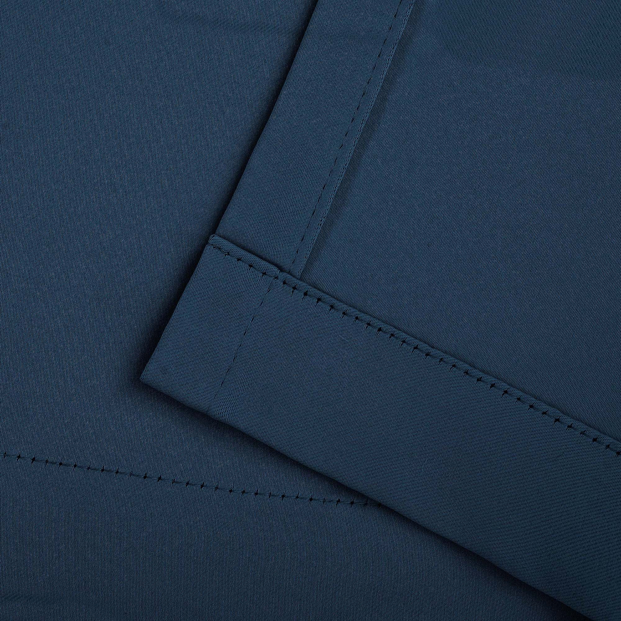 Superior Blackout Solid Light Filtering Grommet Curtain Panel Set, 70" x 96", Marine Blue