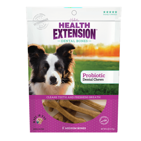 UPC: 0784672108201 | Health Extension Probiotic Dental Chews Dog Treats  6 oz.