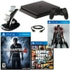 PlayStation 4 Slim 500GB Uncharted 4 Console with Bloodborne, GTA V & Accessories