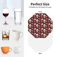 thumbnail image 6 of Lsque cool rock Skull record Pattern 4" Drink Coasters Set of 4, PVC Leather Absorbent Coasters, Table Coaster Set Decorative Coffee Cup Coasters Housewarming Gift -Octagon, 6 of 6