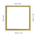 thumbnail image 2 of Uxcell 11" x 11" Inch Magnetic Self Adhesive PVC Diamond Frames Suitable for 10" x 10" Picture, Golden 1Pcs, 2 of 5