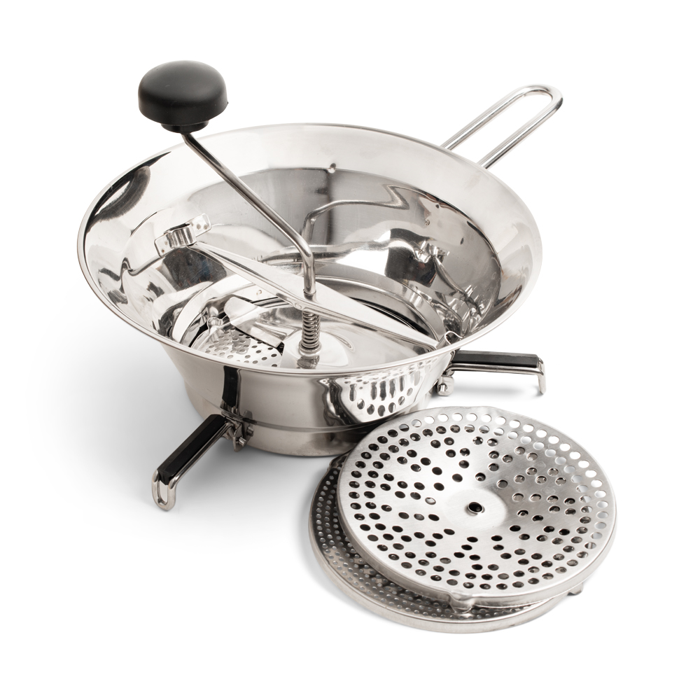 Kings County Tools Stainless Steel Food Mill 3 Interchangeable