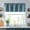 Blackout Moon | Blue, variant on Linen Textured Valance Curtain Striped Kitchen Valance for Small Windows 18 Inch Light Filtering Vertical Stripe Modern Farmhouse Window Topper for Living Room Bathroom 1 Panel Green on White