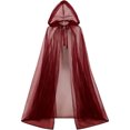 thumbnail image 7 of HXWCHs Womens Hooded Cloak Sheer Cape Witch Cosplay for Halloween Christmas Renaissance Size: One Size, 7 of 7