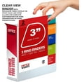 thumbnail image 2 of 3 Ring Binder, 2 Pack of 3 Inch D Ring Binders, 8.5" x 11" Presentation Folder View Binder with Pockets, Durable Non-Stick Customizable Clear View Cover for Documents, Files, Projects (White), 2 of 7
