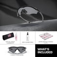 thumbnail image 3 of Oakley OO9343 M2 Frame XL Irregular Shaped Non-Polarized Sunglasses for Men - Includes Official Eyewear Kit - Polished Black Frame with Grey Lens, 3 of 6