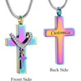 thumbnail image 4 of Stainless Steel Cross Memorial Cremation Ashes Urn Pendant Necklace Keepsake Jewelry Urn, 4 of 6