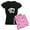 With Pink Camo Pant, variant on - Ace Spades Flush Pajamas - Women's Dark Pajamas