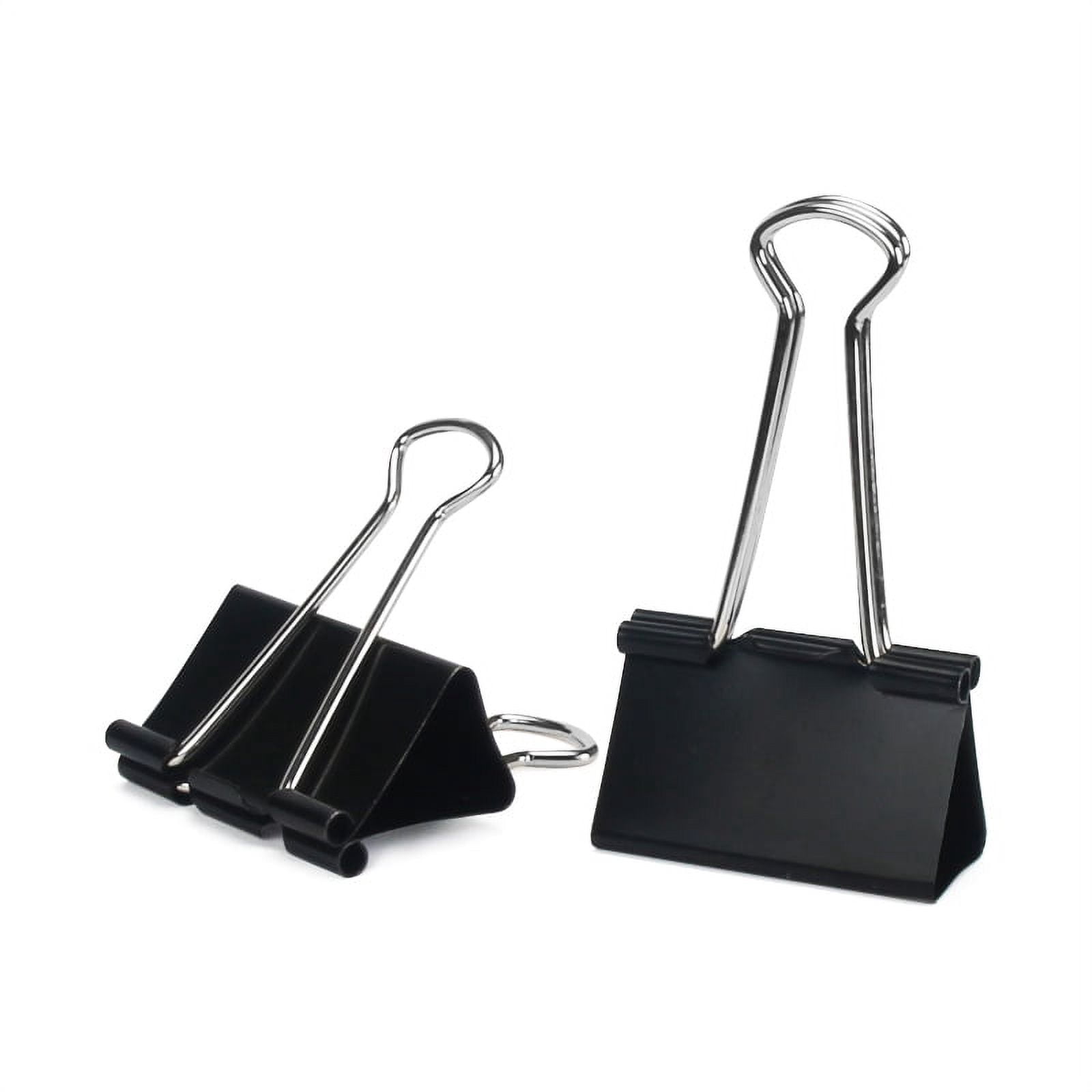 Pen+Gear Large Binder Clips, 2 in / 51 mm, 96 Count, Black