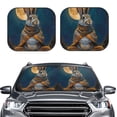 thumbnail image 2 of Sikiie Moon Night Sky Cute Rabbit Print Foldable Car Windshield Sun Visor, Car Window Sunshade Suitable for Sedan, SUV and Truck Car Accessories-Small, 2 of 6