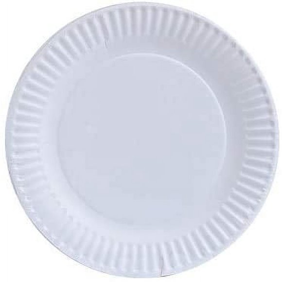 Nicole Home Collection 100 Assiettes en Papier pour Vaisselle Quotidienne, 6 Pouces, Blanc (200 Unités)