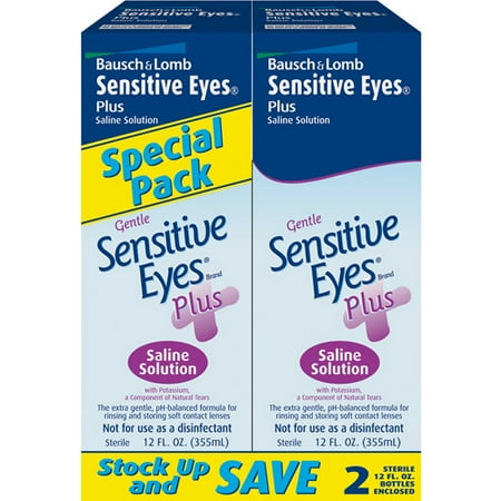 Sensitive Eyes Plus: Sensitive Eyes doux plus w / potassium, un composant de larmes naturelles solution saline, 12 Fl Oz