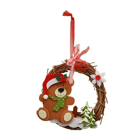 

Buodes Photo Frames Collage for Wall Decor Christmas Decorations Santa Claus Small Vine Circle Wreath Pendants Children s Christmas Gifts Wreath Christmas Tree Pendants