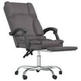 thumbnail image 2 of vidaXL Massage Chair Desk Office Chair with Adjustable Footrest Faux Leather, 2 of 17