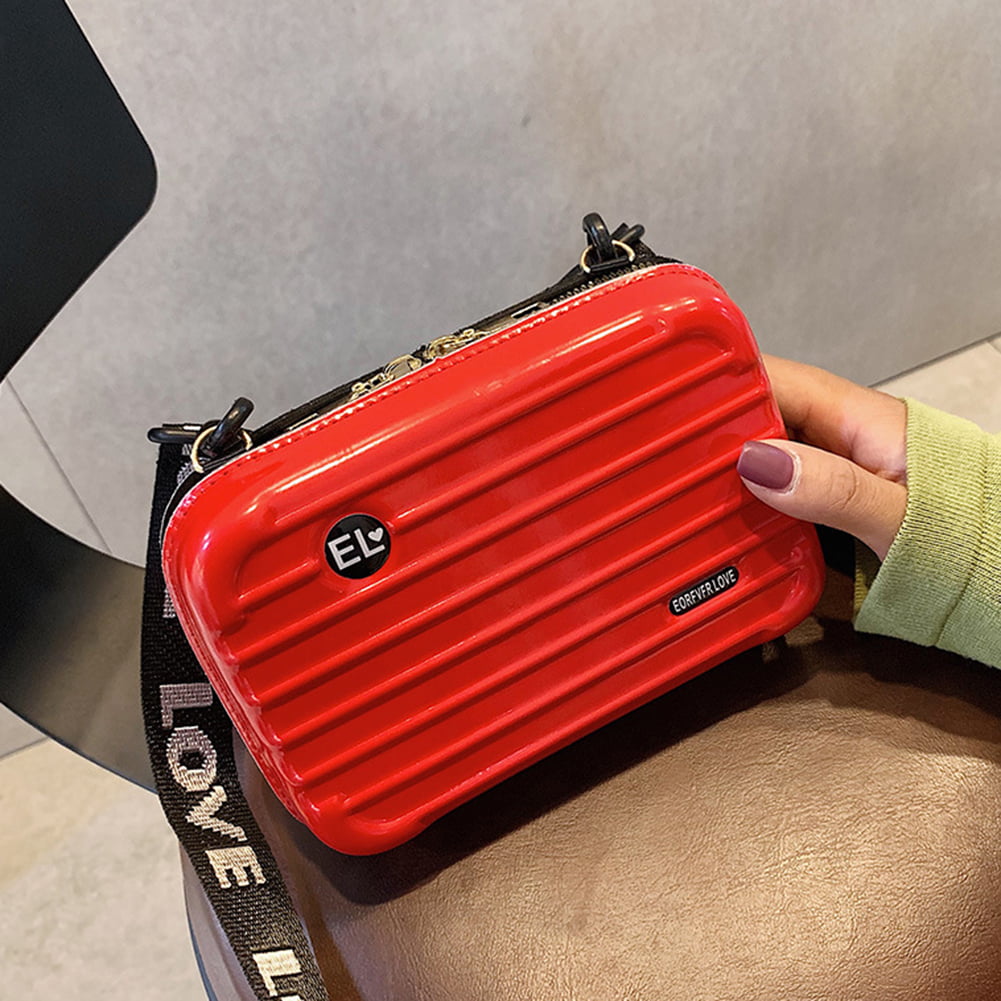 Fashionable Mini Suitcase Shaped Crossbody Bag & Handbag