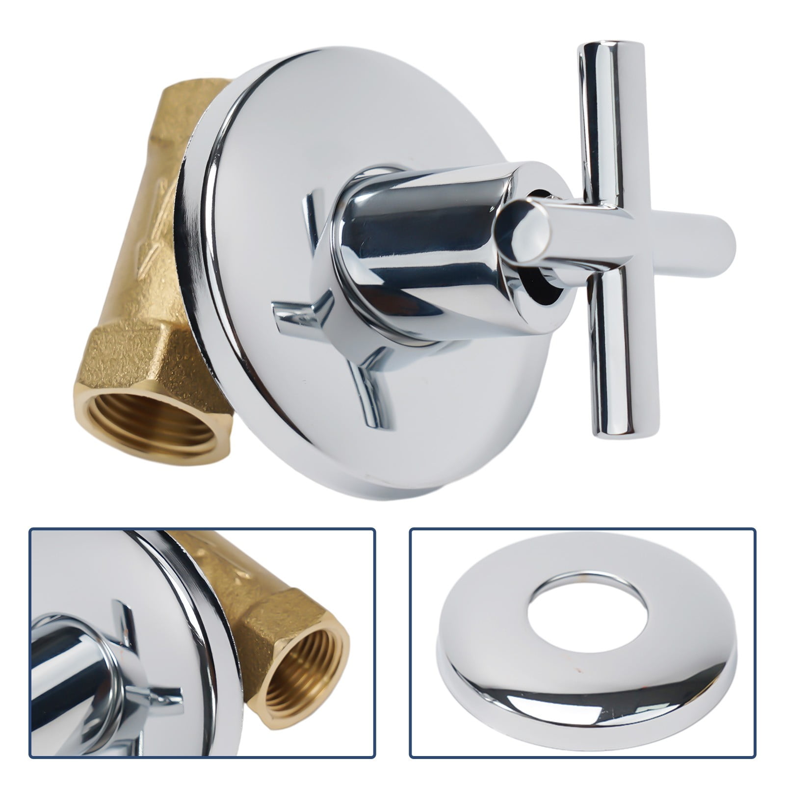 Brass Dark Valve DN15 Concealed Switch Bathhouse Shower