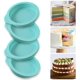 thumbnail image 3 of Moldes redondos de silicona para pasteles, paquete de 6 moldes de silicona antiadherentes para hornear, pasteles, muffins y posavasos de resina, 4 pulgadas, 3 of 5