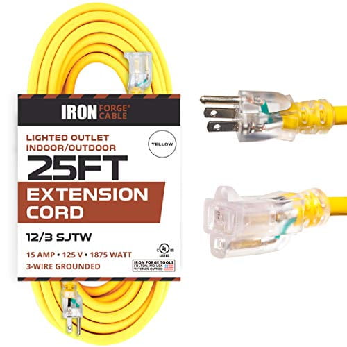 Extension Cable Electrical Cord Indoor/Outdoor 1 ft 2 3 6 feet 10 15 foot 25 50