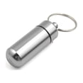 thumbnail image 1 of Unique Bargains 2.4cm Dia Keychain Water Proof Aluminum Alloy Pills Box Silver Tone, 1 of 2