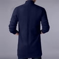 thumbnail image 5 of Men's Knitted Cardigan Chenille Lapel Buttonless Solid Color Simple Business Casual Mens Cardigan Dark Blue XL, 5 of 5