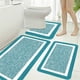 thumbnail image 1 of Juego de 3 Alfombras de Baño Extragrandes con Alfombrilla de Ducha En Forma de U | Alfombras de Baño de Microfibra Absorbentes, Antideslizantes y de Terciopelo Afelpado | Lavables a Máquina | Baño, S, 1 of 6
