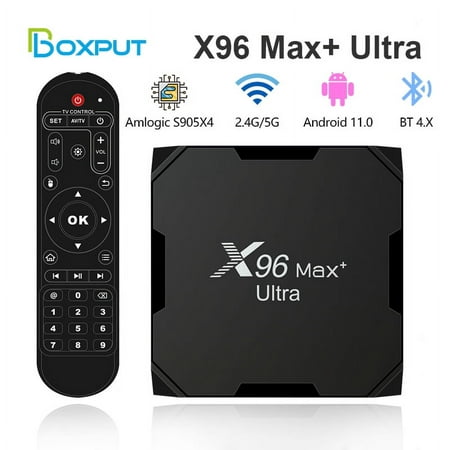 Android 11.0 Smart TV Box X96 Max Plus Ultra TV Box Dual WiFi 2.4GHz/5GHz 4GB RAM 64GB ROM 100M Ethernet LAN Support AV1 Ultra HD 8K HDR Decoding TV Box